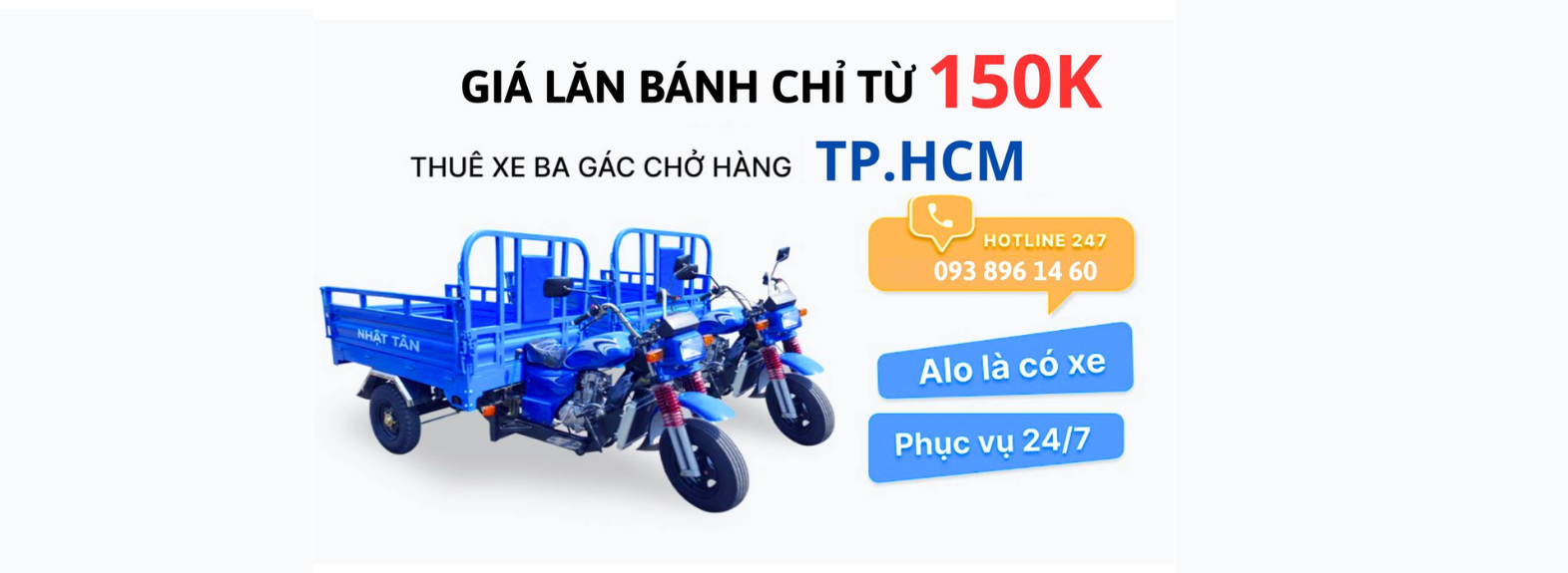 thuê xe ba gác tphcm