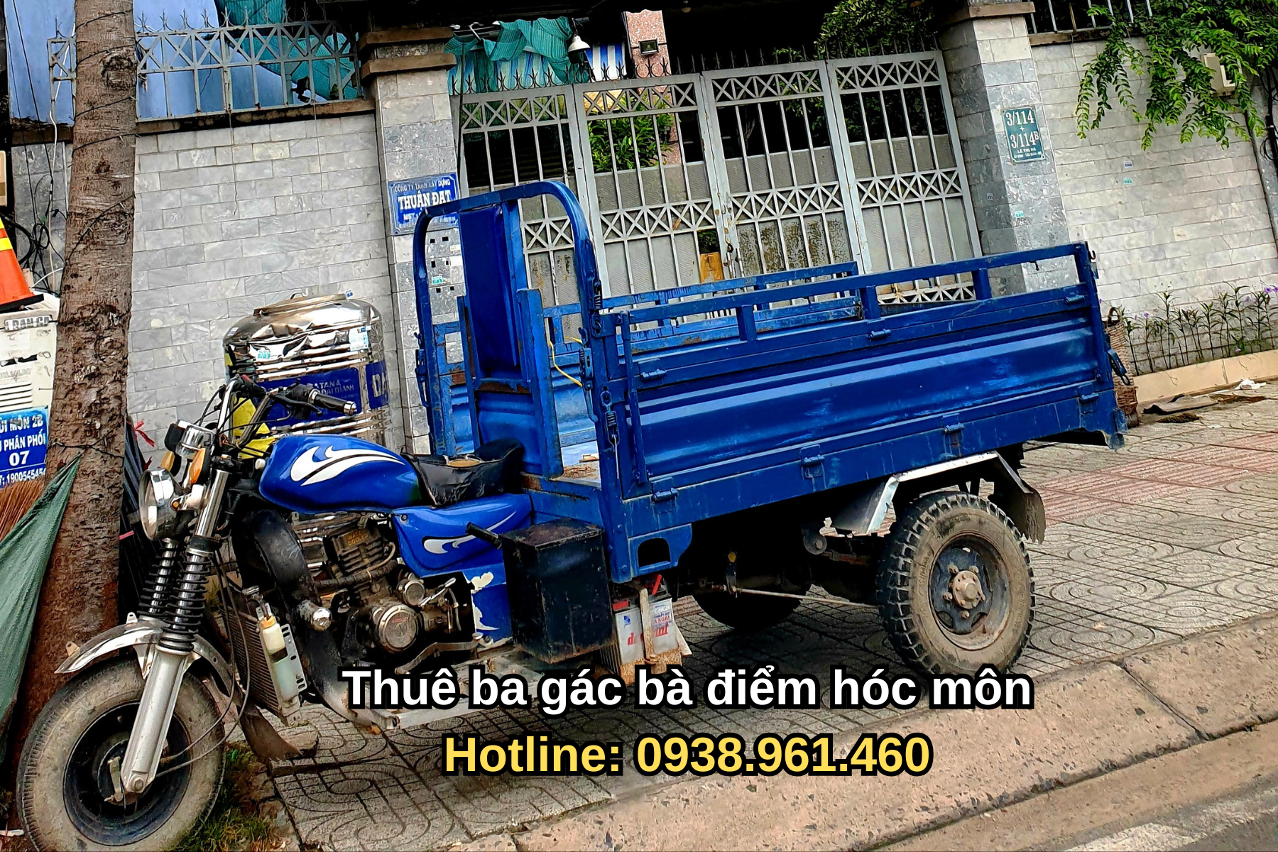 thuê xe ba gác bà điểm